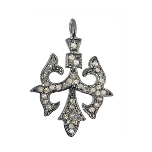 Sterling Silver Diamond Charm Pendant