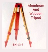 Aluminum And Wooden Triped - Aluminum, Wood, 1500-1800mm Height, Red | Stable Support, Durable Legs, Portable Design