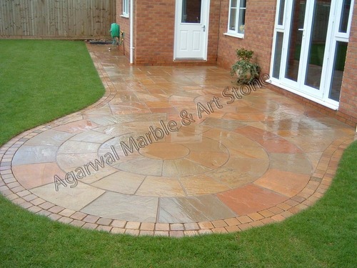 Natural Stone Tile - Sandstone, Customizable Sizes, Brown Color | Aesthetically Pleasing, Durable, Weather Resistant, Versatile, Easy to Clean