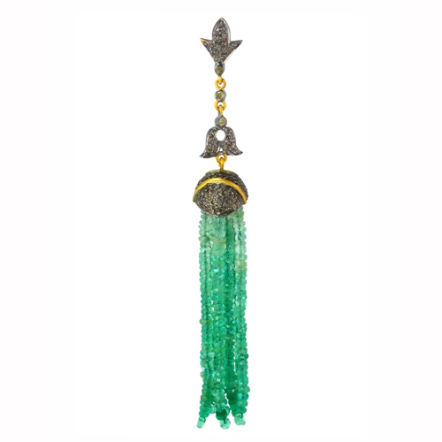 Emerald Diamond Gold Pendant