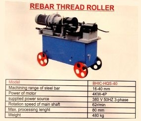 Rebar Thread Roller