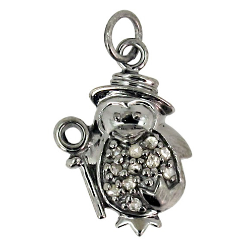 Silver Pave Diamond Pendant