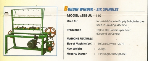 Bobbin Winder- Six spindles