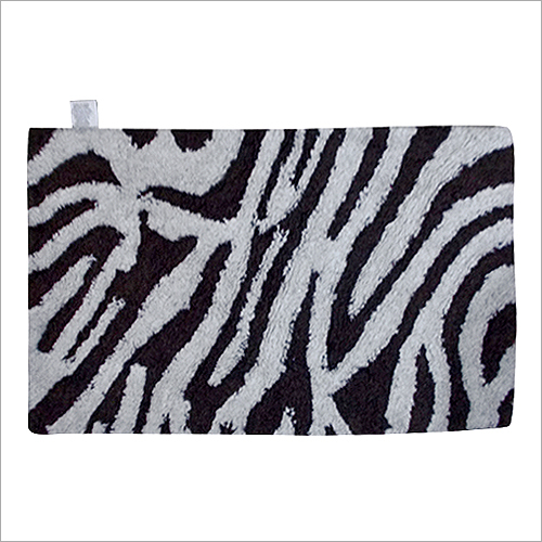 Zebra Designe Cotton Tufted Bath Mat