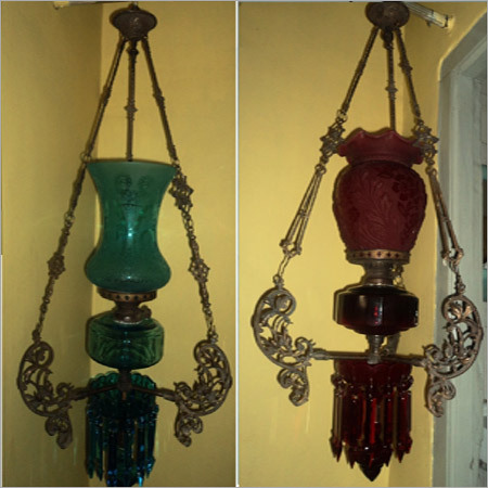 German Brass Hanging Lamp