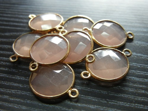 Sterling Silver Gold Plated Gemstone Connectors