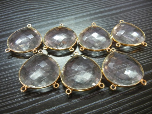 Rose Quartz Gemstone Connectors