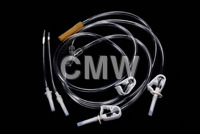 TUR SET - Non-Toxic PVC, Y-Shaped Set for Endoscopic Irrigation, Disposable & Sterile | Quick Bottle Change, Thumb Operated Clamps, Flexible Latex Connection