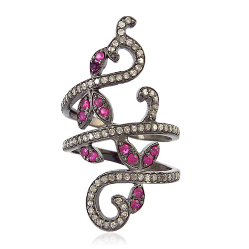 Diamond Ruby Designer Ring Jewelry
