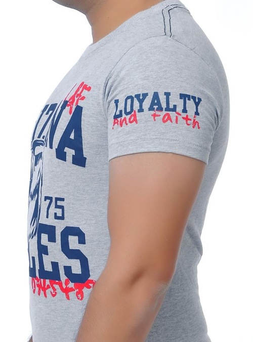 T Shirt - Cotton, Multiple Sizes, Gray | Soft Fabric, Stylish Design, Durable, Comfortable, Breathable, Easy Care, Round Neck, Short Sleeve