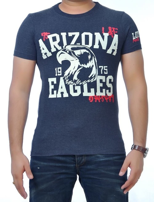T Shirt - Cotton, M-XL, Navy | Soft Fabric, Stylish Design, Durable Print, Comfortable Fit, Breathable Material, Eye-Catching Graphic