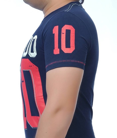 T Shirt - Cotton, M-XXL, Navy Blue | Soft Fabric, Stylish Design, Durable, Comfortable Fit, Breathable, Screen Printing