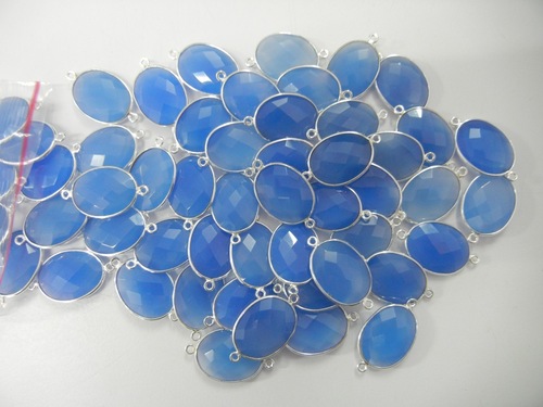 25 Piece Lot of Blue Chalcedony Connectors