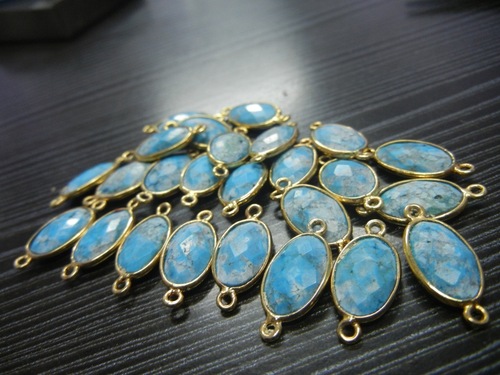 25 Piece Lot of Natural Turquoise Connectors