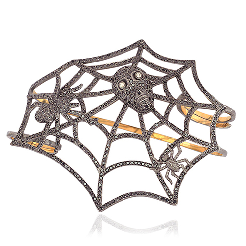 18K Silver Four Finger  Ring