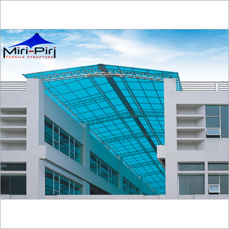 Blue Polycarbonate Walkway Structure