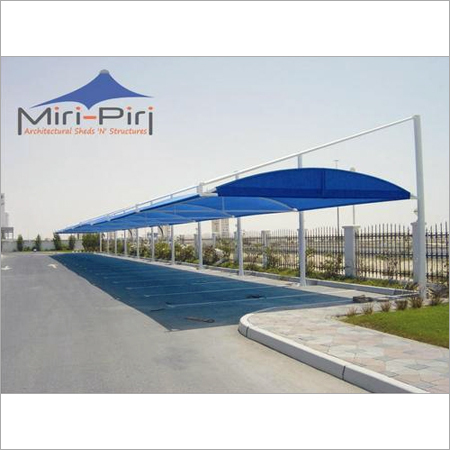 Blue Tensile Fabric Walkway Structures