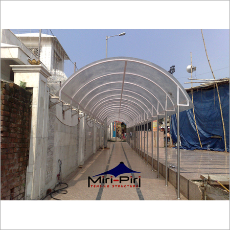 White Tensile Walkway Structures