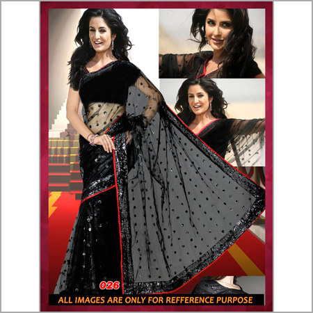 Black Designer Saree