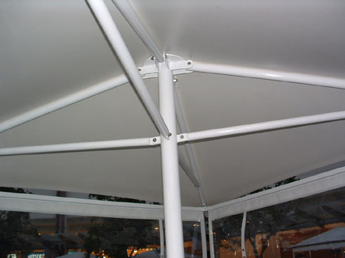 White Side Pole Tensile Umbrellas