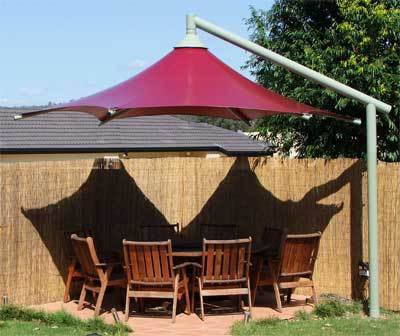 Maroon Tensile  Umbrellas Architectural