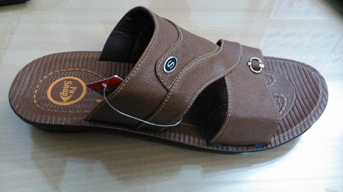 Gents Footwear - PU Material, Various Sizes, Brown | Slip-On, Lightweight, Durable, Comfort, Style, Rubber Sole