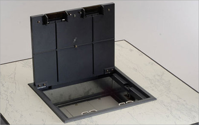 Electroflex - Metal Square 70mm/35mm Depth, Grey | Concealed Wiring, Plug-In Facility, Flush Mount
