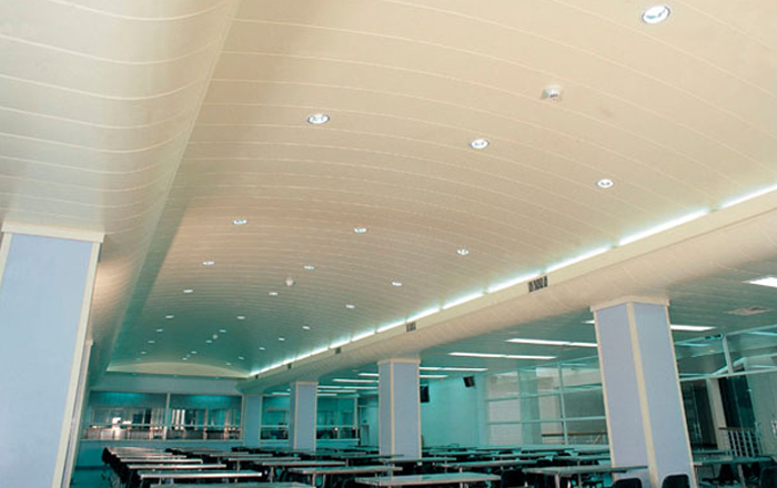 Curved - Steel/Aluminum 300 mm x Up to 6000 mm, Durable Curved Ceiling Panel System