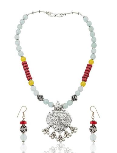 German Silver Ethnic Jewellery Drop Earrings