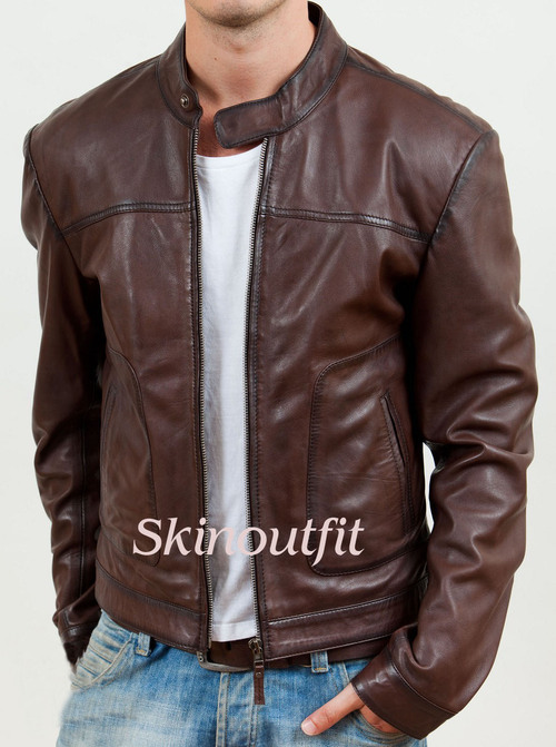 Brown Leather Coat