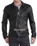 Mens Black Leather Jacket