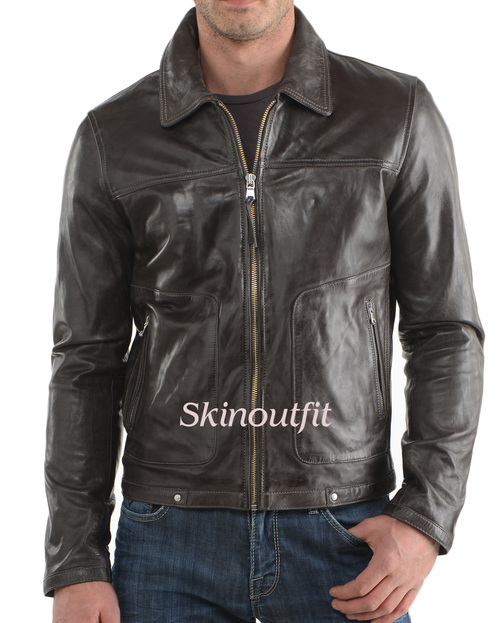 Slim Fit Leather Jacket