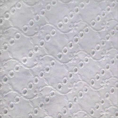 White Cotton Schiffli