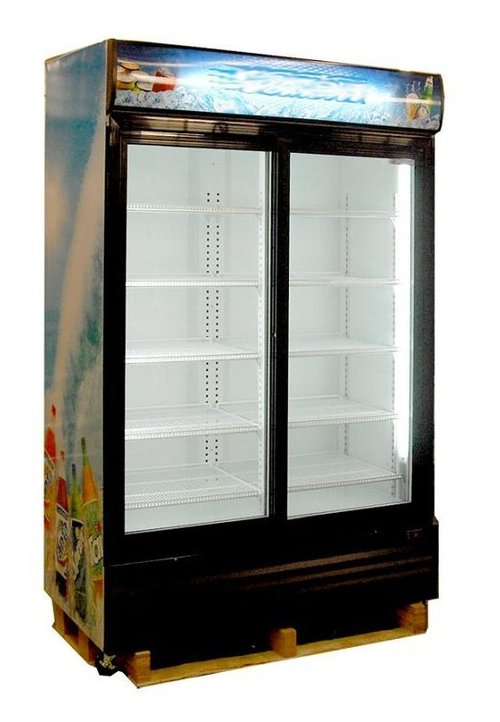 Two Door Commercial Refrigerator - Large Capacity, Energy Efficient | Adjustable Shelves, Glass Doors, LED Lighting