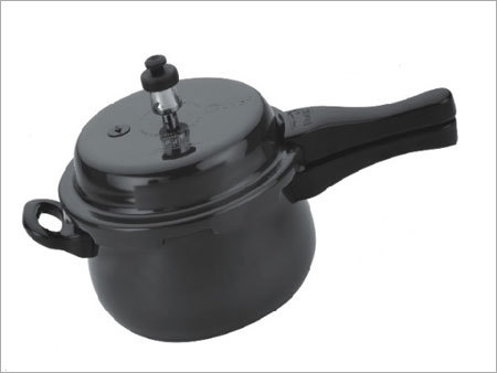 Hard Anodized Pressure Cooker - Variable Capacity, Bakelite Handles, Metal Lid | Durable, Energy Efficient, Quick Heating, Low Maintenance