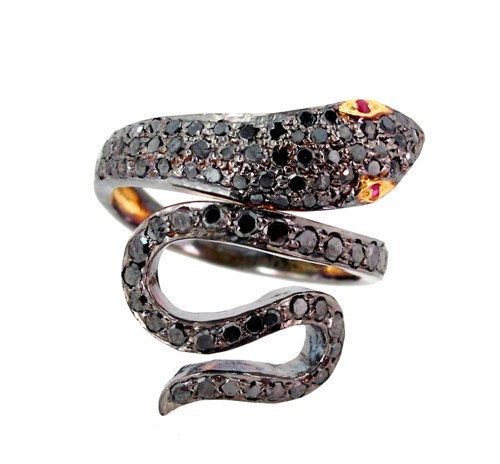 Ruby Diamond Silver Ring