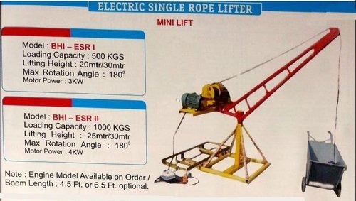 Electric single rope lifter