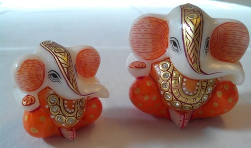 White Italian Marble Mini Ganesh