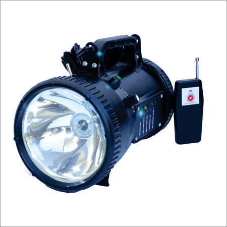 Dazzle 2005 - ABS Tubular Body, 28 cm, Black, 12V 7Ah Battery, 55W Halogen Lamp, Rechargeable, Remote Control, Water Resistant