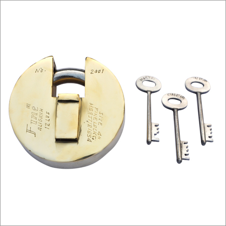 Tri Circle Brass Padlock