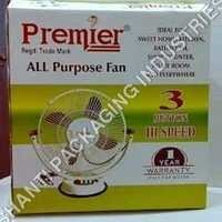 Laminated Boxes For All Purpose Fan - Paper Material, Customized Size, Glossy White Finish | Ideal For Electronic Industrial Use, Rectangle Shape