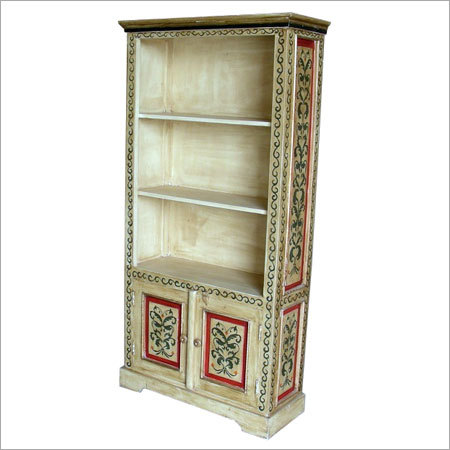 Painted Bookshelf - Wood, 36x72x12 Inches | Elegant Design, Sturdy Shelves, Handcrafted Quality