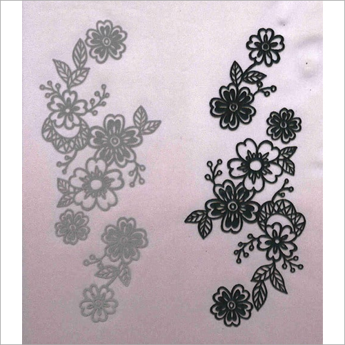 Flock Heat Transfer Stickers Lace Motif Patches