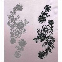 Any Flock Heat Transfer Stickers Lace Motif Patches