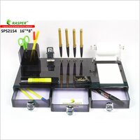 Multipurpose High Class Acrylic Pen Stand - Material: Plastic