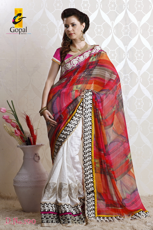 Georgette Print Saree