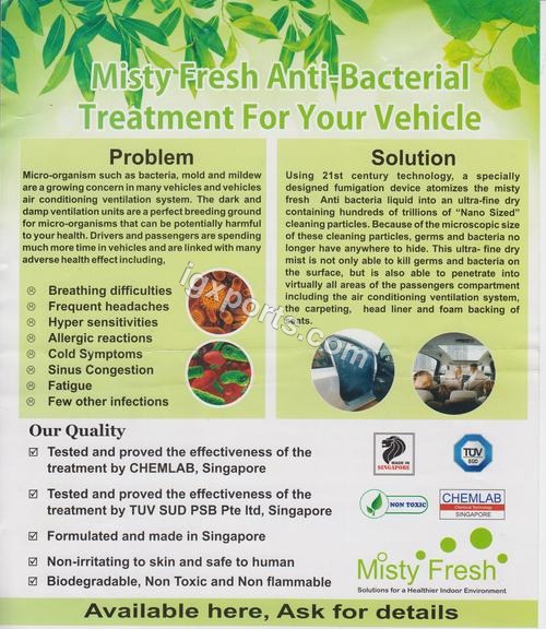 Misty Fresh Anti Bacterial Treatment Your Vehicle