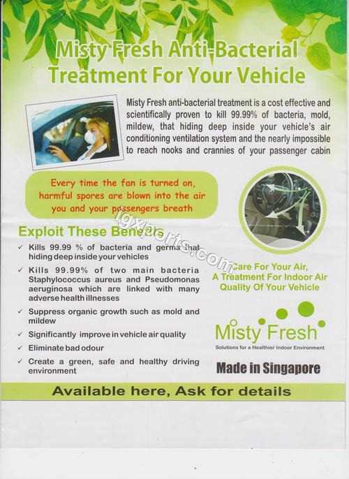 Misty Fresh Anti Bacterial Treatment Your Vehicle