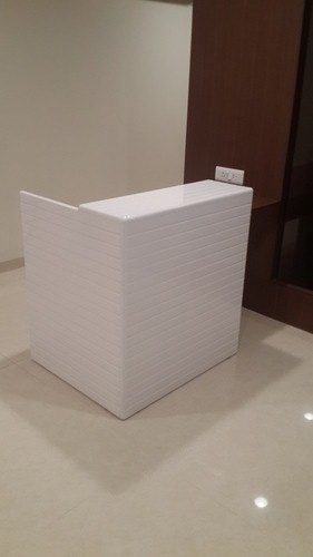 Exclusive Reception Table - High-density Polyethylene, 48x36x30 inches, White | Elegant Design, Durable Build, Ample Space, Easy Assembly, Professional Look, Modern Style