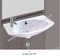 Porcelain Sink - Porcelain, 18"x9", White | Durable, Stain Resistant, Glossy Finish, Easy Install